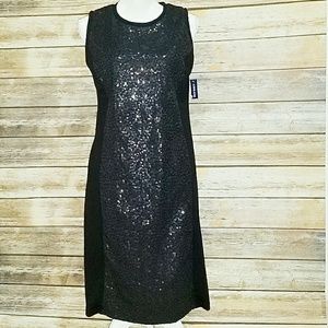 Black Sheath Cocktail Dress Sexy Sequin Dress
